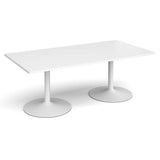 Trumpet Base Rectangular Boardroom Table for 6 People