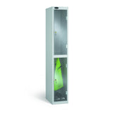Two Compartment Anti Theft Locker With Clear Door