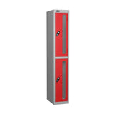 Two Compartment Anti Theft Locker With Vision Strip  - Nest Of 1