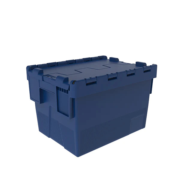 22 Litre Attached Lid Container - Blue