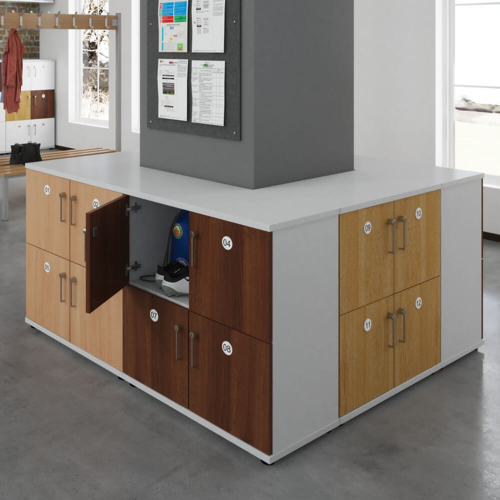 Universal Wooden Duo-Tone Lockers