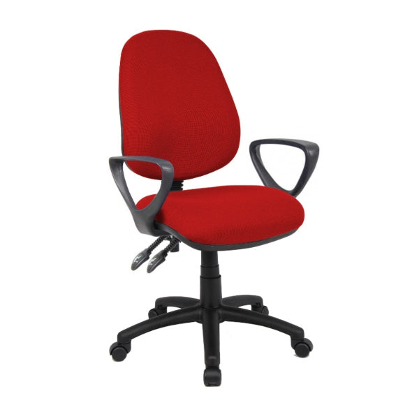 Vantage 100 Fabric Operators Chair with Fixed Arms