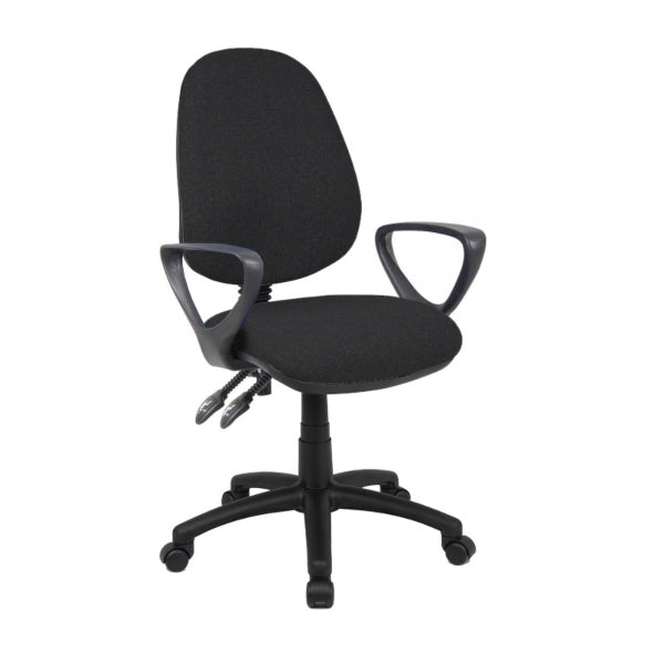 Vantage 100 Fabric Operators Chair with Fixed Arms
