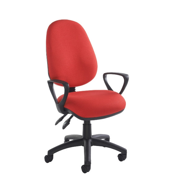 Vantage 100 Fabric Operators Chair with Fixed Arms