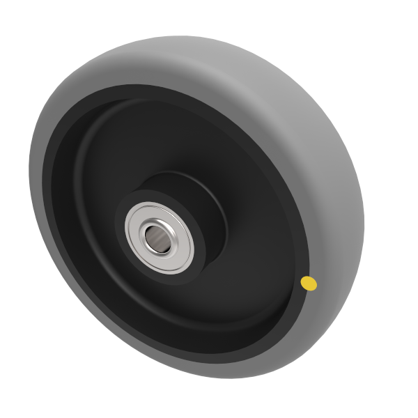 Electrically Conductive Rubber 75mm Ball Bearing Wheel 70kg Load