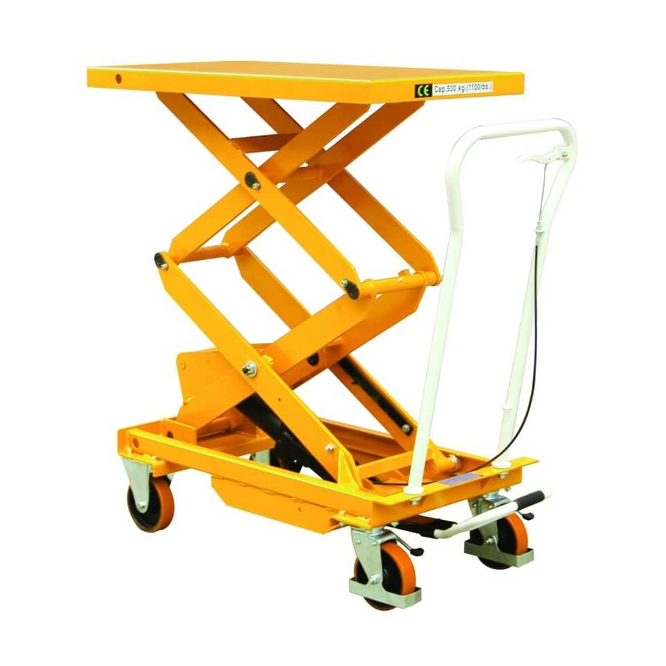 Warrior Premium Mobile Scissor Lift Table 300kg