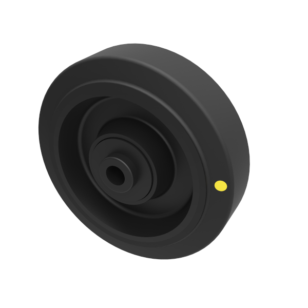 Electrically Conductive Rubber 125mm Ball Bearing Wheel 205kg Load
