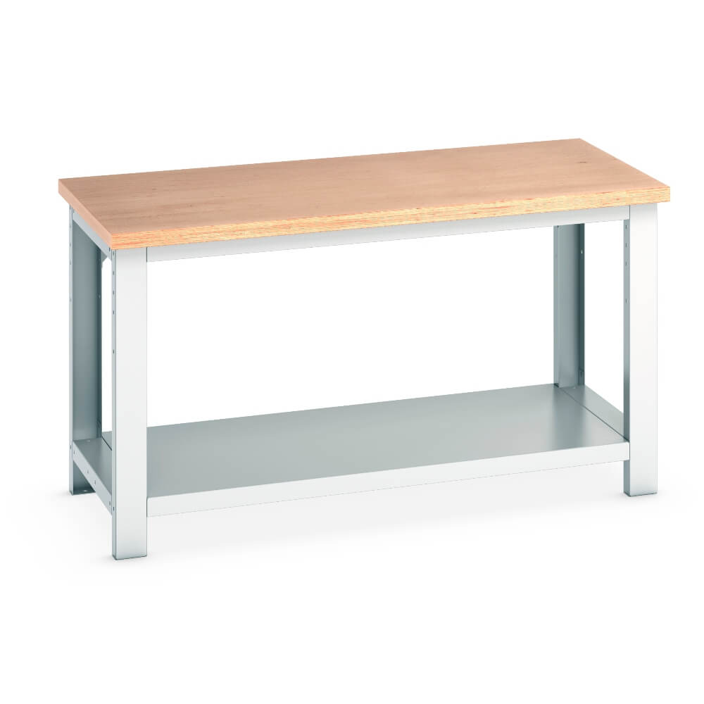 Cubio Workbench with Full Shelf and Multiplex Worktop