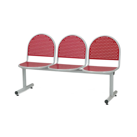 BM17 Beam Seating 3 Seater with Metal Perforated Seats