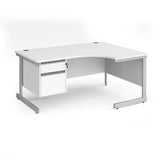 Contract 25 Cantilever Leg RH Ergonomic Desk with 2 Drawer Pedestal