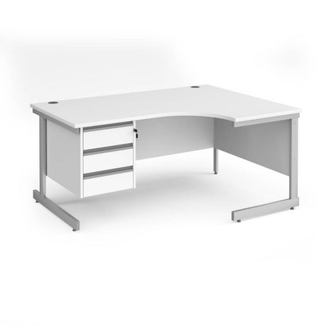 Contract 25 Cantilever Leg RH Ergonomic Desk with 3 Drawer Pedestal