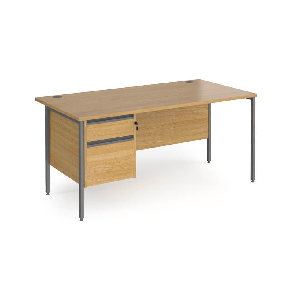 Contract 25 H-Frame Desk with 1 x 2 Drawer Pedestal