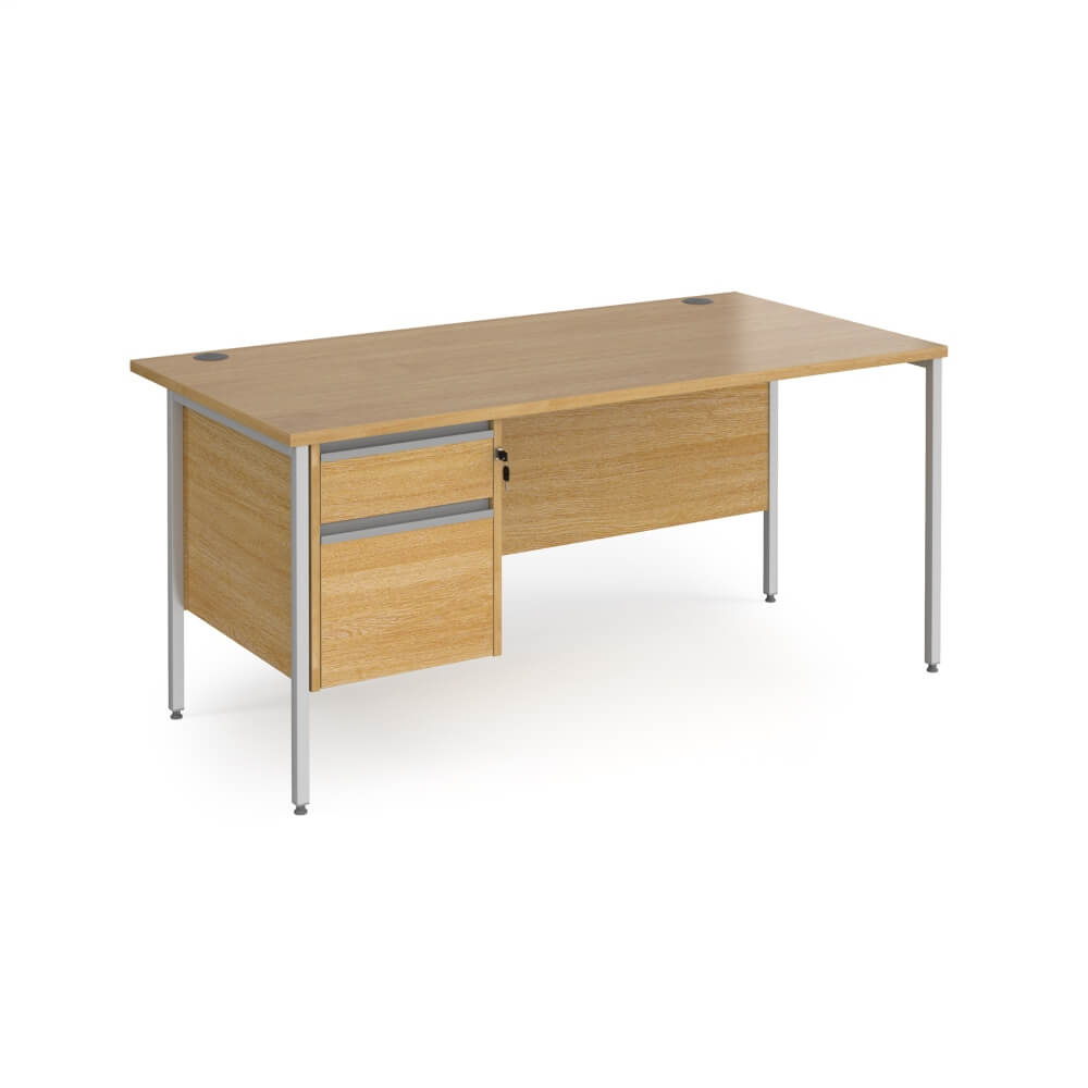 Contract 25 H-Frame Desk with 1 x 2 Drawer Pedestal