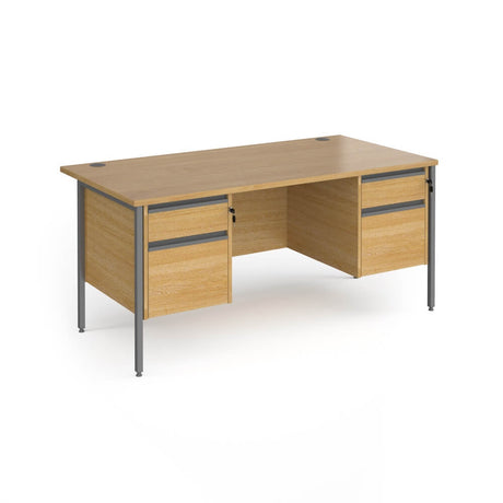 Contract 25 H-Frame Desk with 2 x 2 Drawer Pedestal