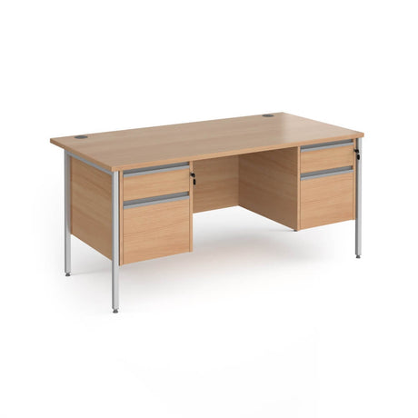 Contract 25 H-Frame Desk with 2 x 2 Drawer Pedestal