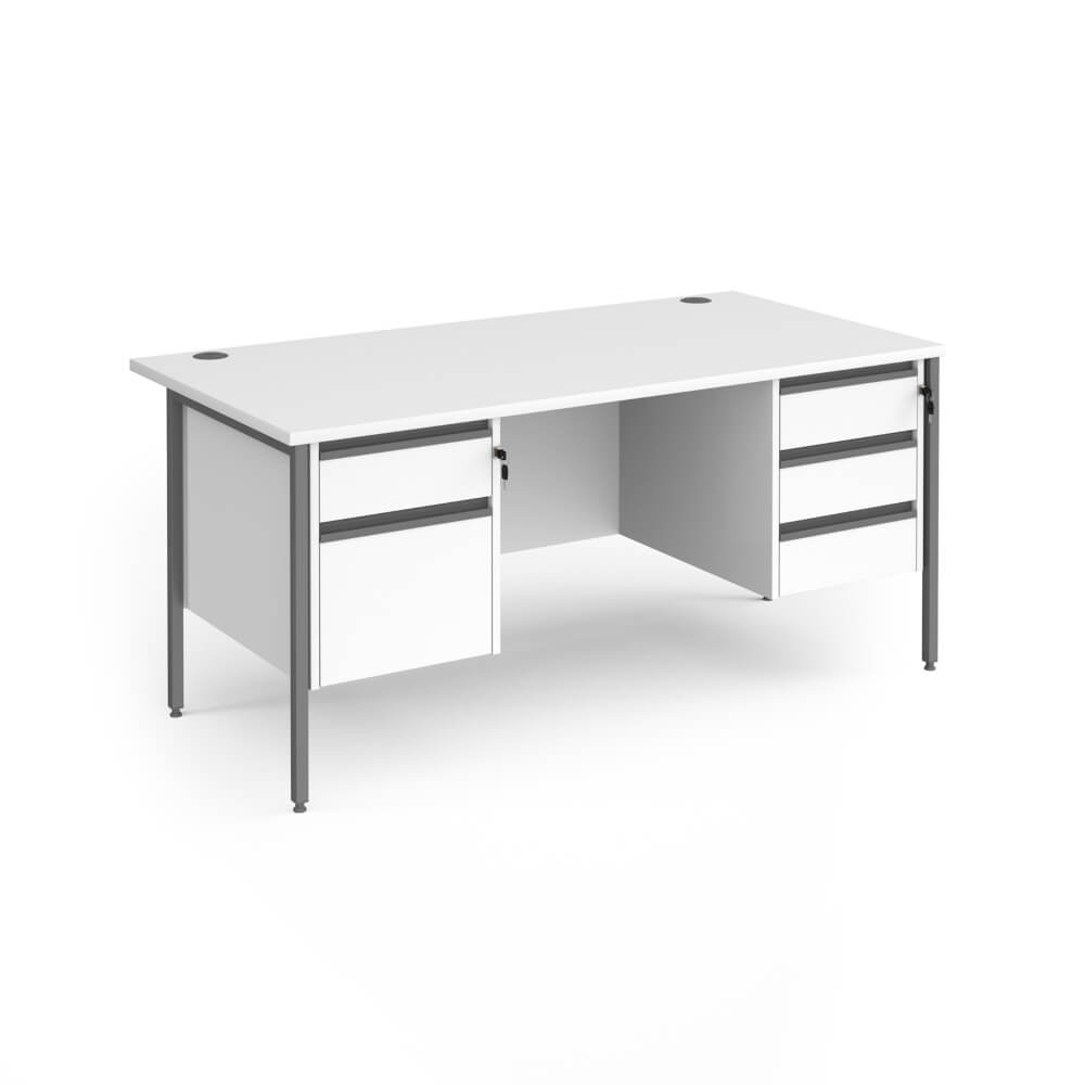 Contract 25 H-Frame Desk with 2 and 3 Drawer Pedestal