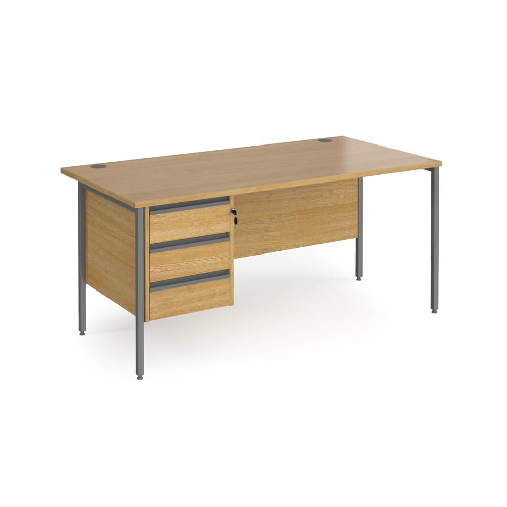 Contract 25 H-Frame Desk with 1 x 3 Drawer Pedestal