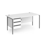 Contract 25 H-Frame Desk with 1 x 3 Drawer Pedestal