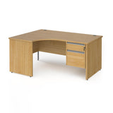 Contract 25 Panel Leg LH Ergonomic Desk with 2 Drawer Pedestal