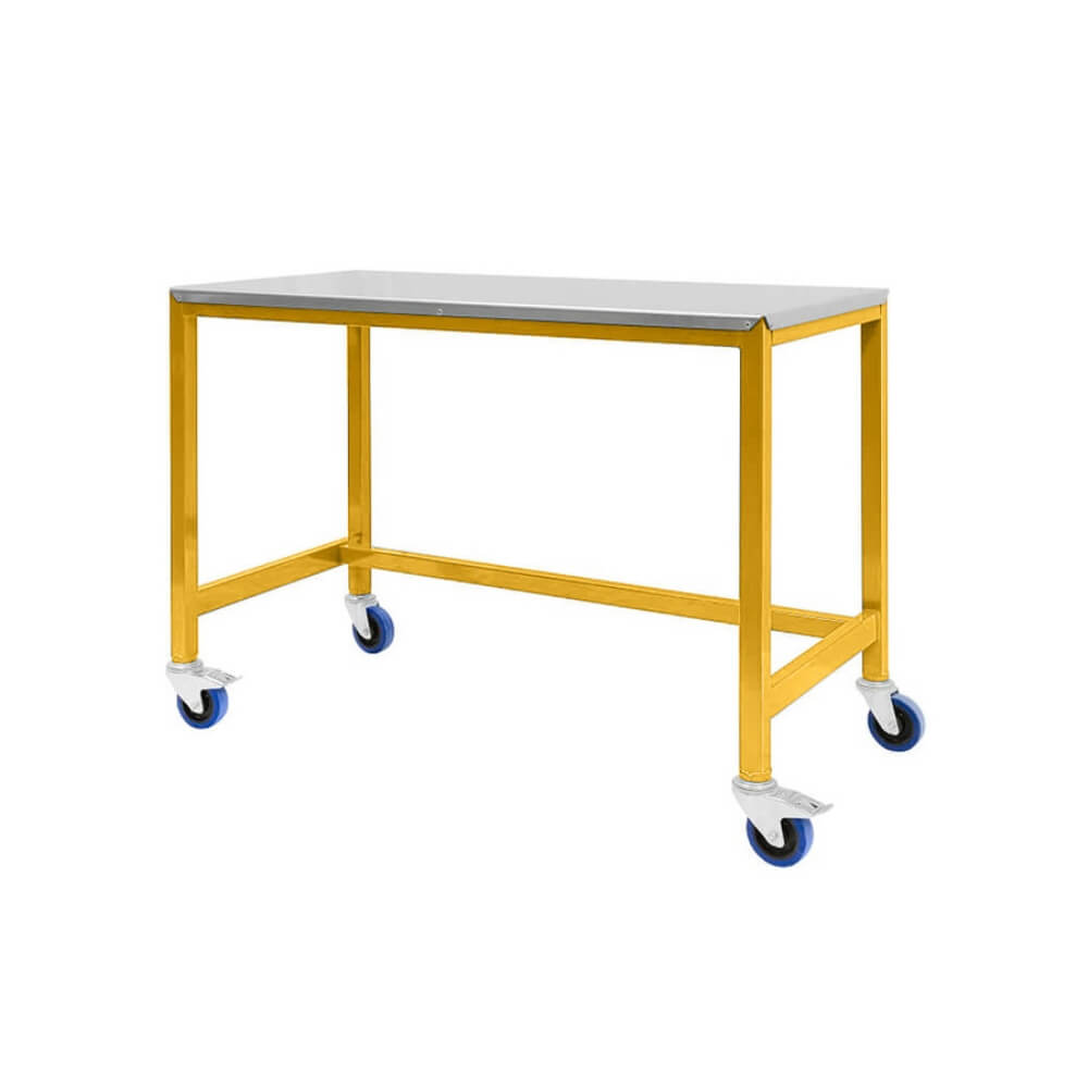 Mobile Workbench With Steel Worktop