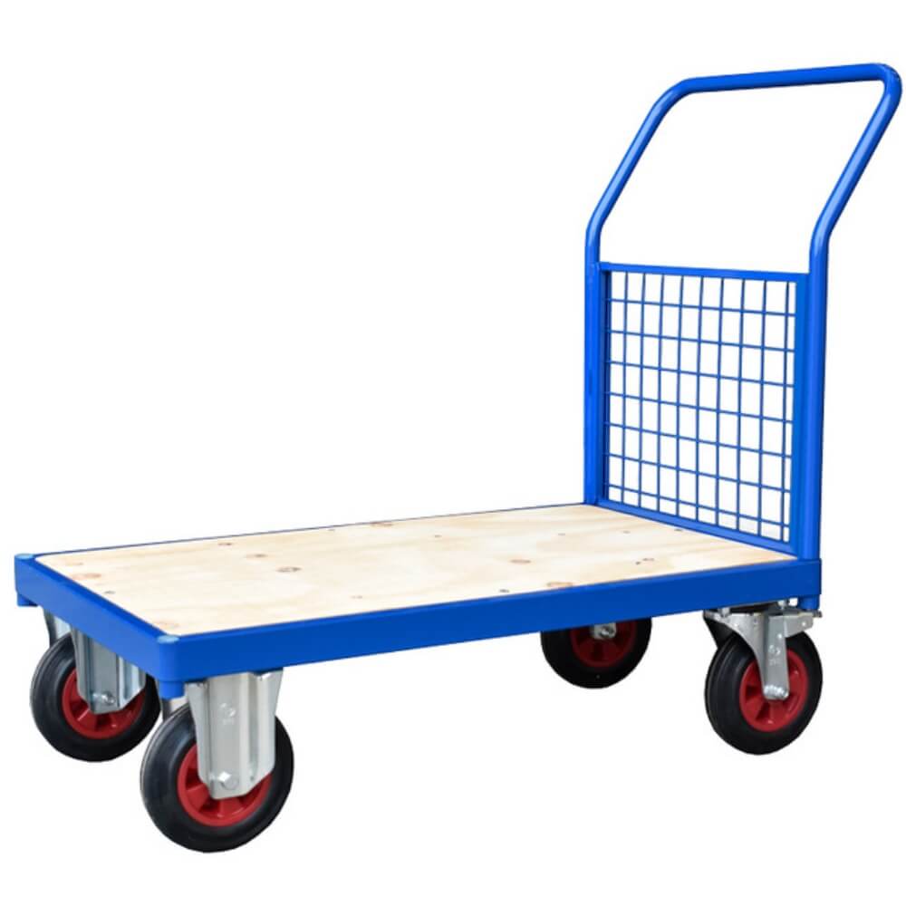 Heavy Duty Flatbed Trolley With Single Mesh End