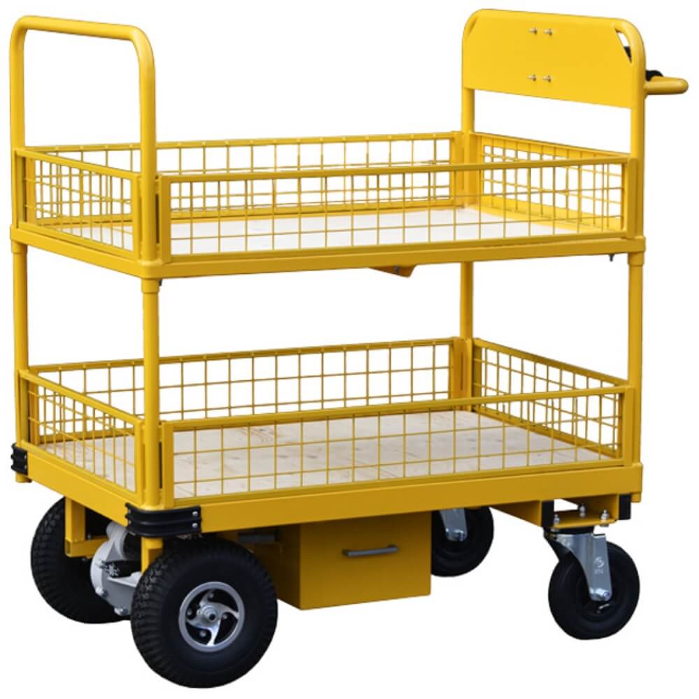 Powered Shelf Trolley With Sides