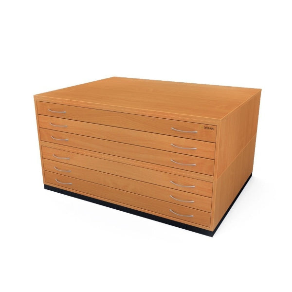 Traditional A0 6 Drawer Plan Chest BEECH