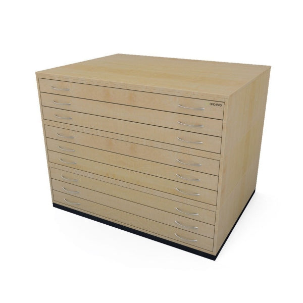 Traditional A0 9 Drawer Plan Chest MAPLE
