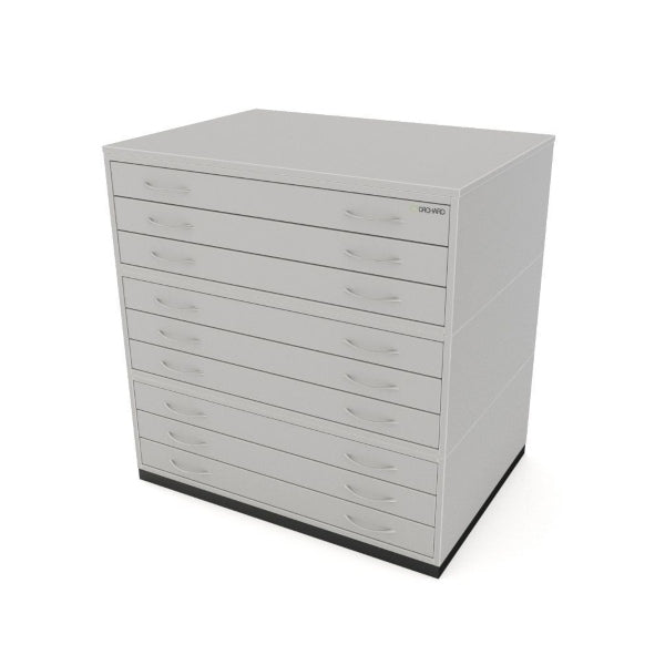 Traditional A1 9 Drawer Plan Chest GREY