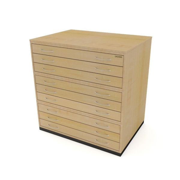 Traditional A1 9 Drawer Plan Chest MAPLE