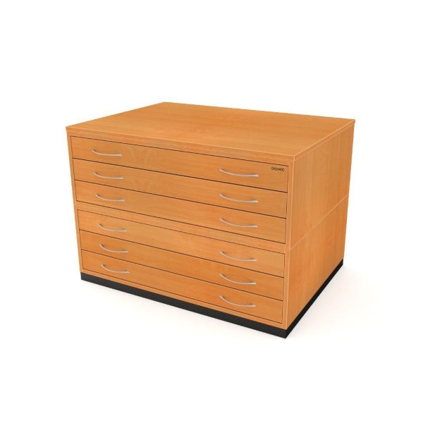 Traditional A1 6 Drawer Plan Chest BEECH