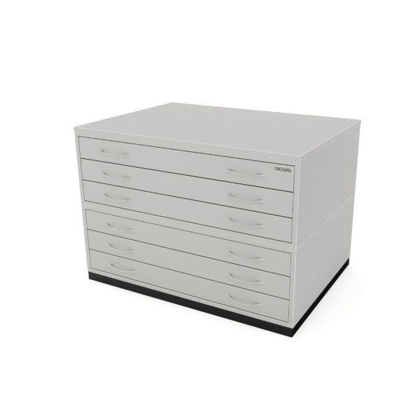 Traditional A1 6 Drawer Plan Chest GREY