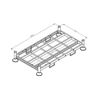 Galvanised Post Pallet with Posts - 1060 x 1875mm