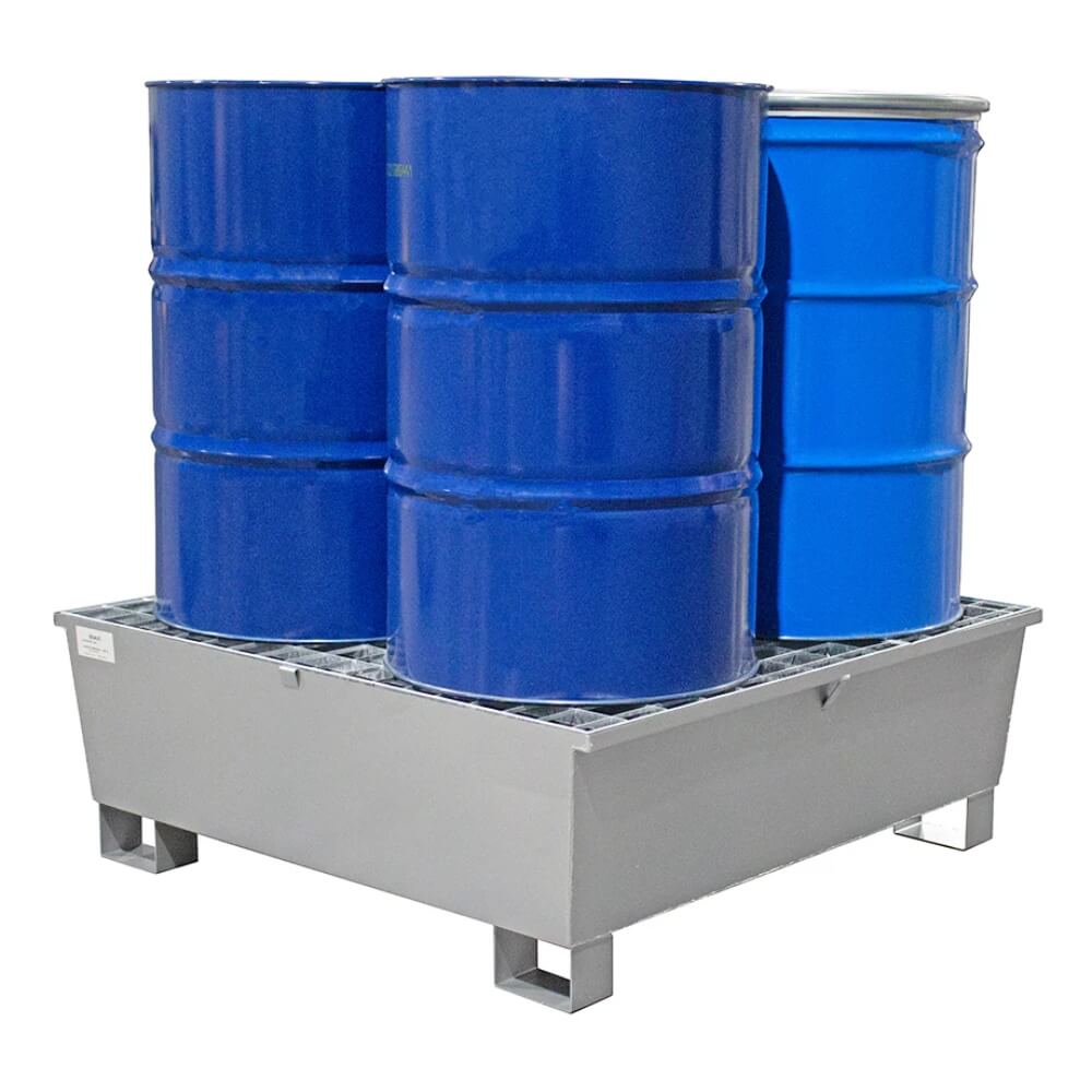 Galvanised Drum Spill Pallet for 4 Drums