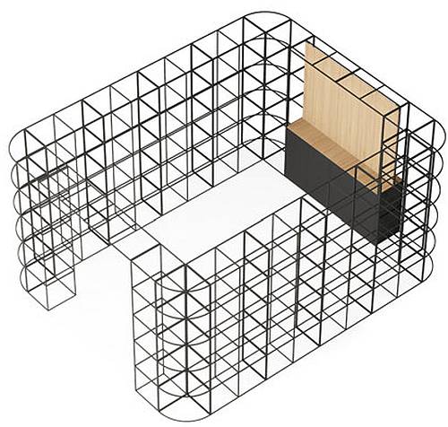 grid modular u shape
