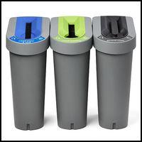 u-bin plastic recycling bin with different coloured tops