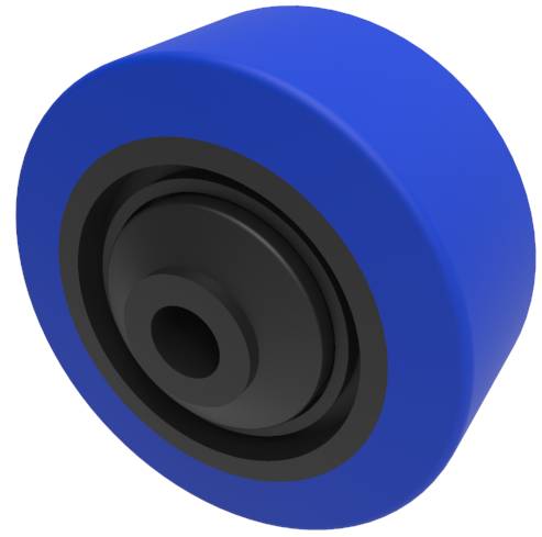 Blue elastic rubber wheel