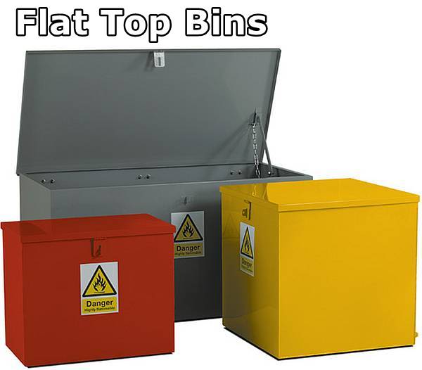 flat top hazardous bins