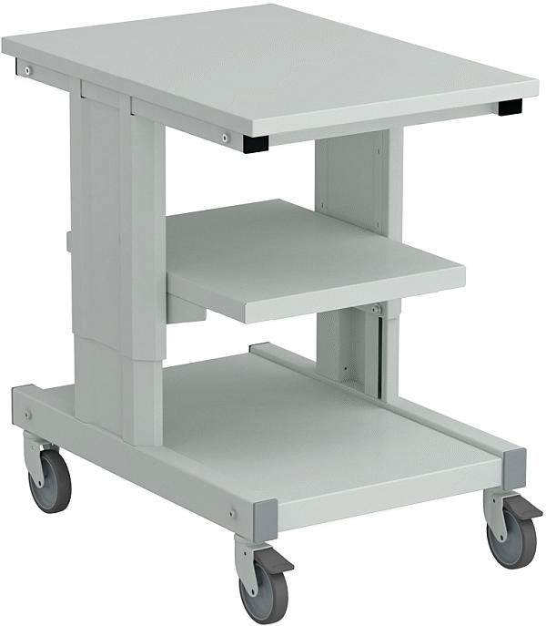 Concept trolley animation showing shelf and drawer options