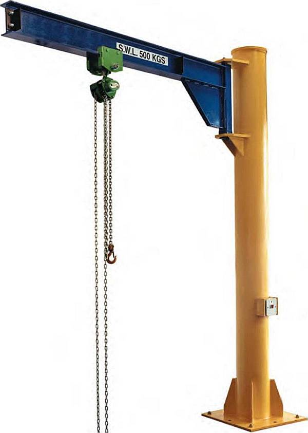 underbraced swing jib crane