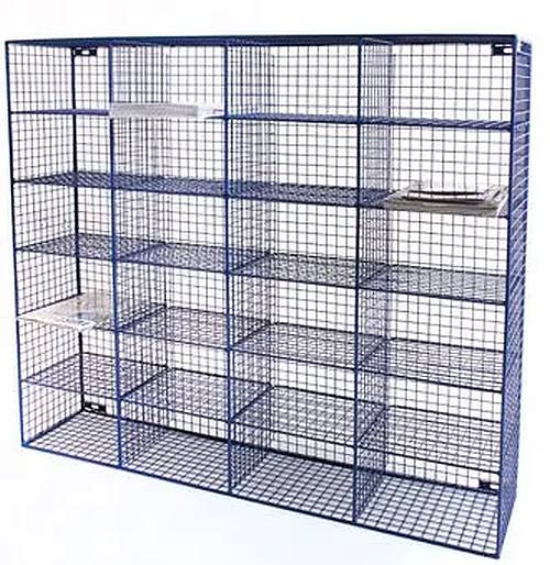 mesh pigeonhole storage blue