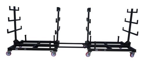 Two Pipe racks joined together for 6 metre pipes and bars