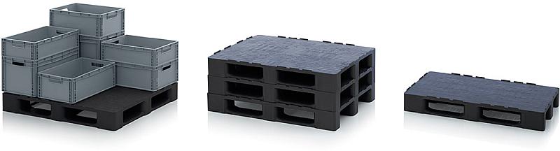 Cleanroom pallets made from recycled plastics