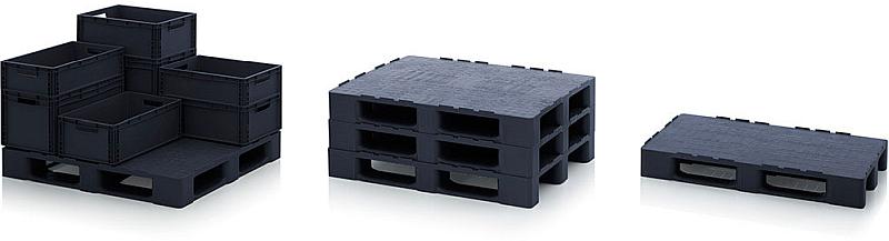 ESD pallets with smooth tops