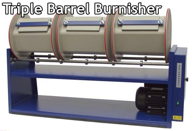 triple barrel burnishing machine