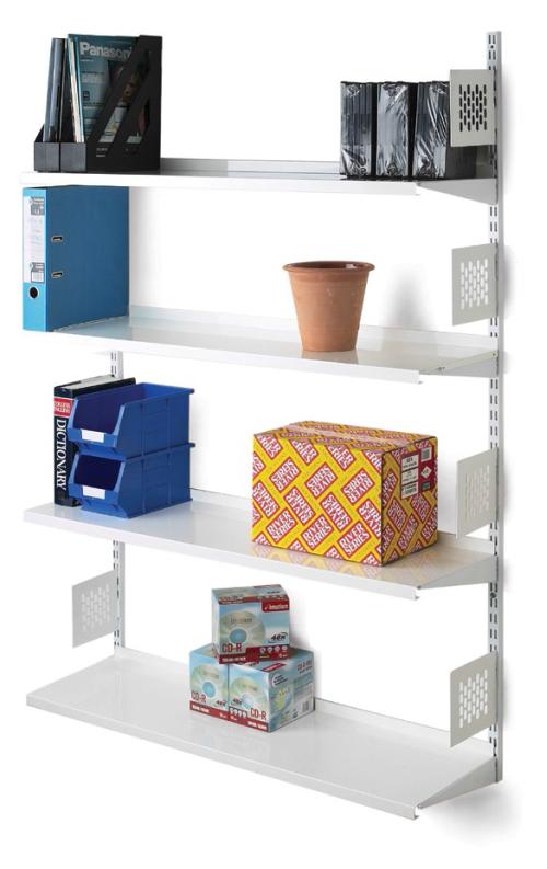 Wall mounted office shelving