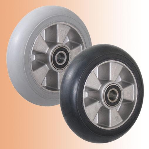 8" 200mm Heavy duty wheel with cushioned rubber tyre 