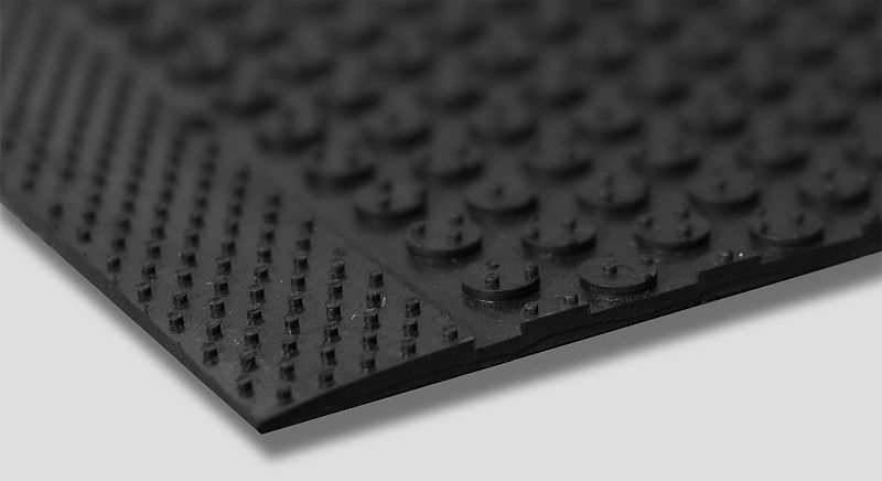 safety scrape rubber mats close up