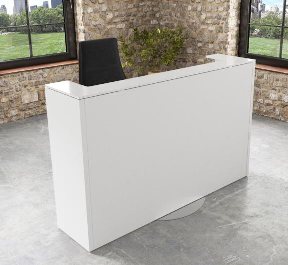 b concept white reception counter