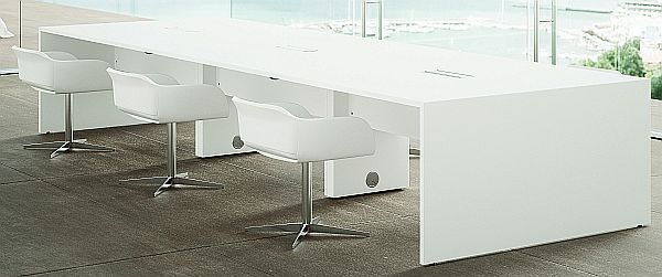 spacia meeting tables in white